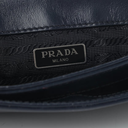 Prada Saffiano Soft Calf Chain Crossbody Bag Baltico 6 of 10