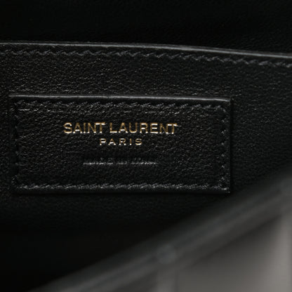 Saint Laurent Lambskin Matelasse Monogram Medium Vicky Chain Bag Black 6 of 11