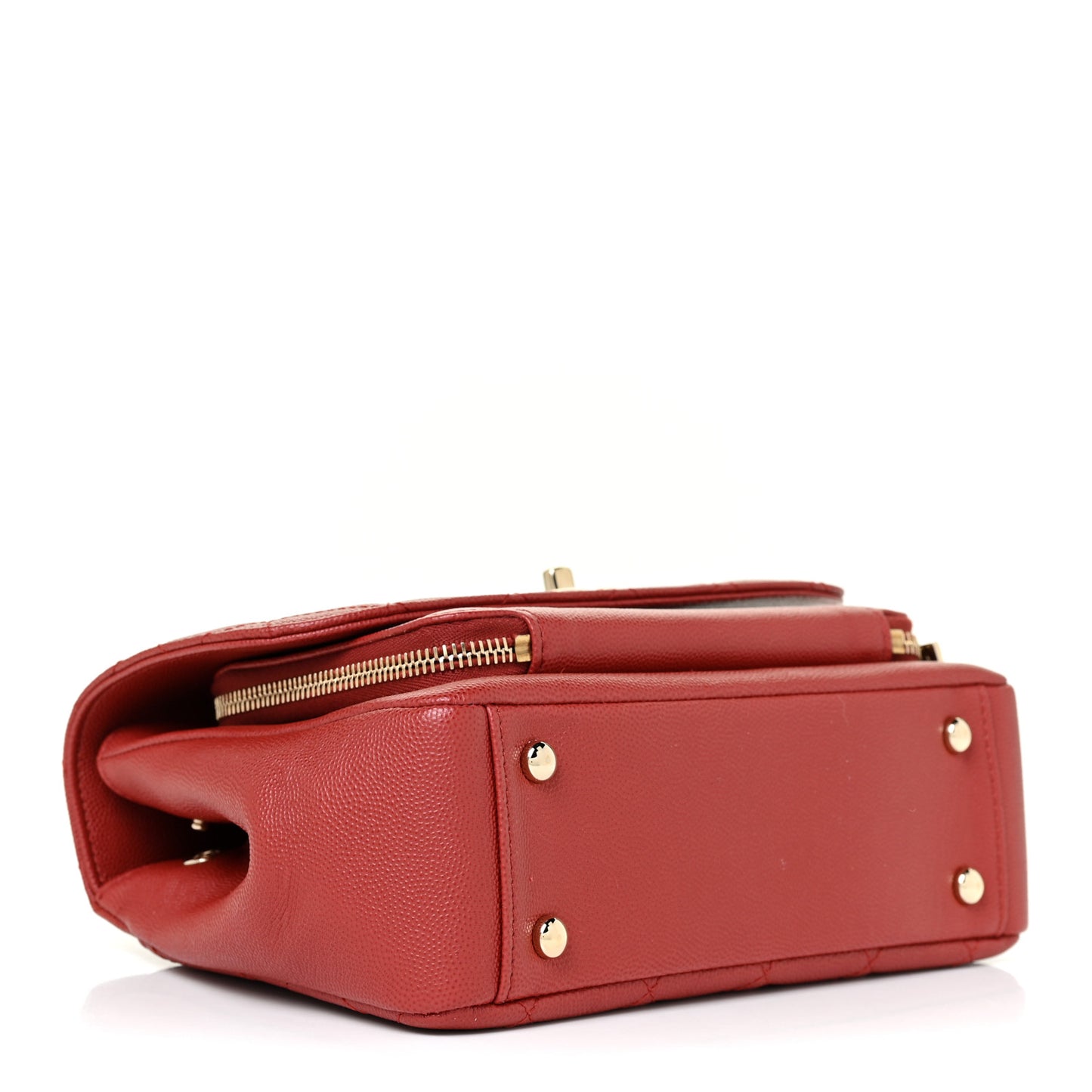 Caviar Quilted Medium Business Affinity Flap Red