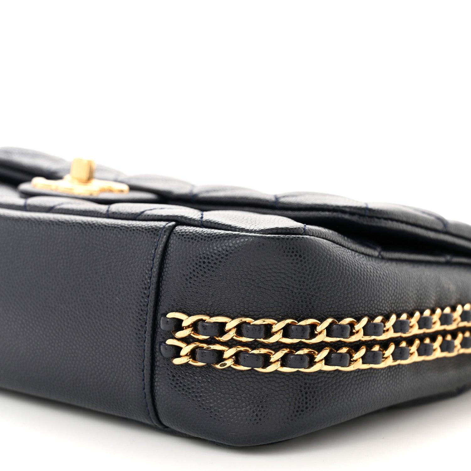 Chanel Caviar Quilted Small CC You Flap Dark Blue 10 of 13