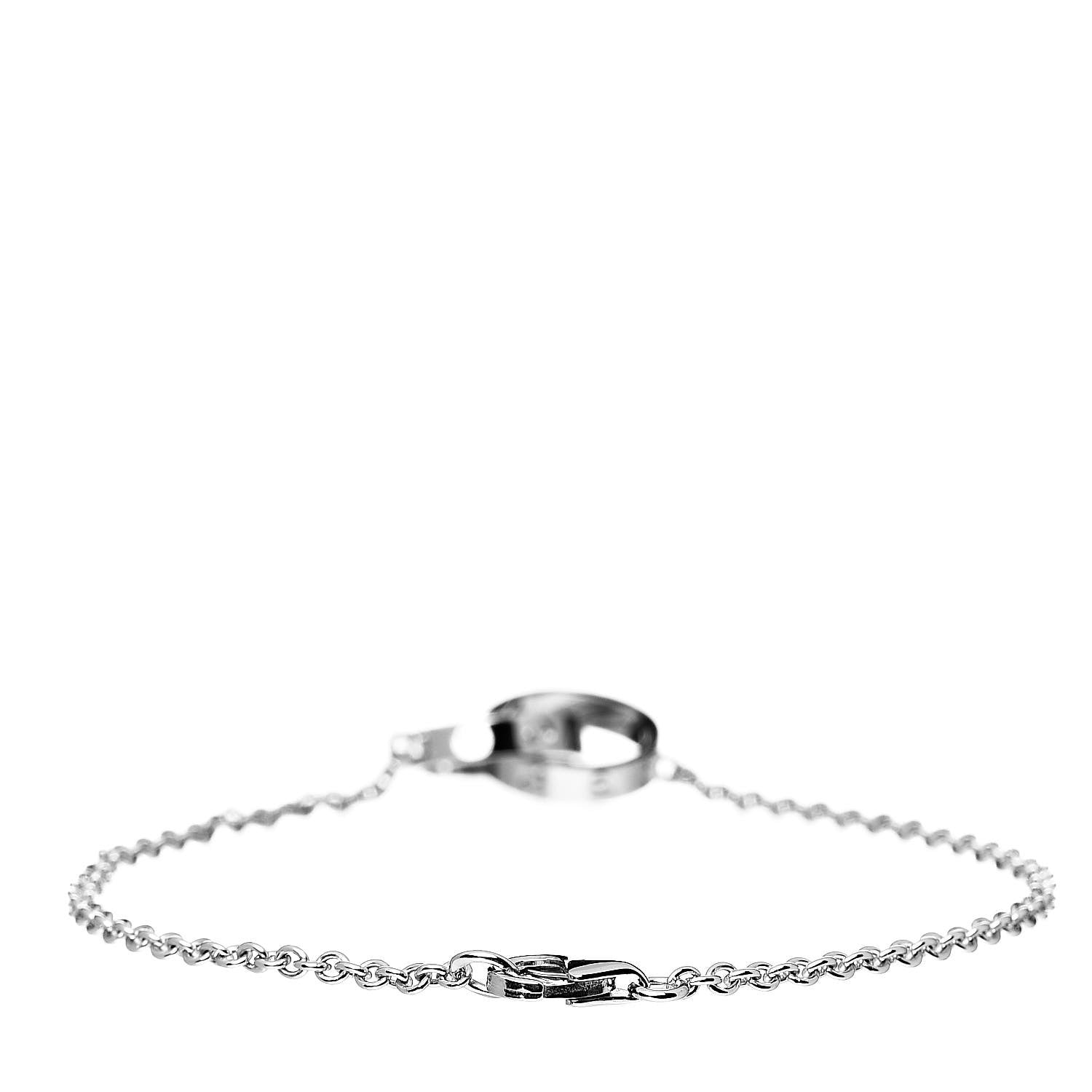 Cartier 18K White Gold Interlocking LOVE Bracelet 3 of 5