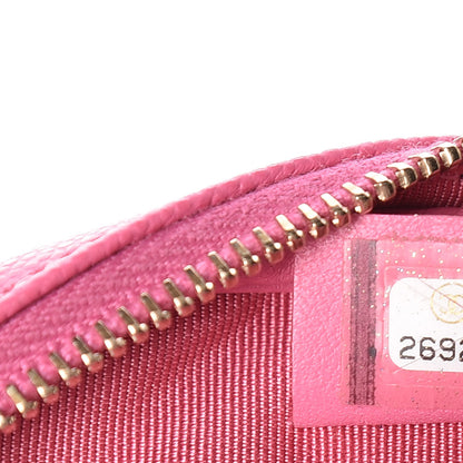 Chanel Iridescent Caviar Quilted Zip Around Classic Coin Purse Pink 7 of 8