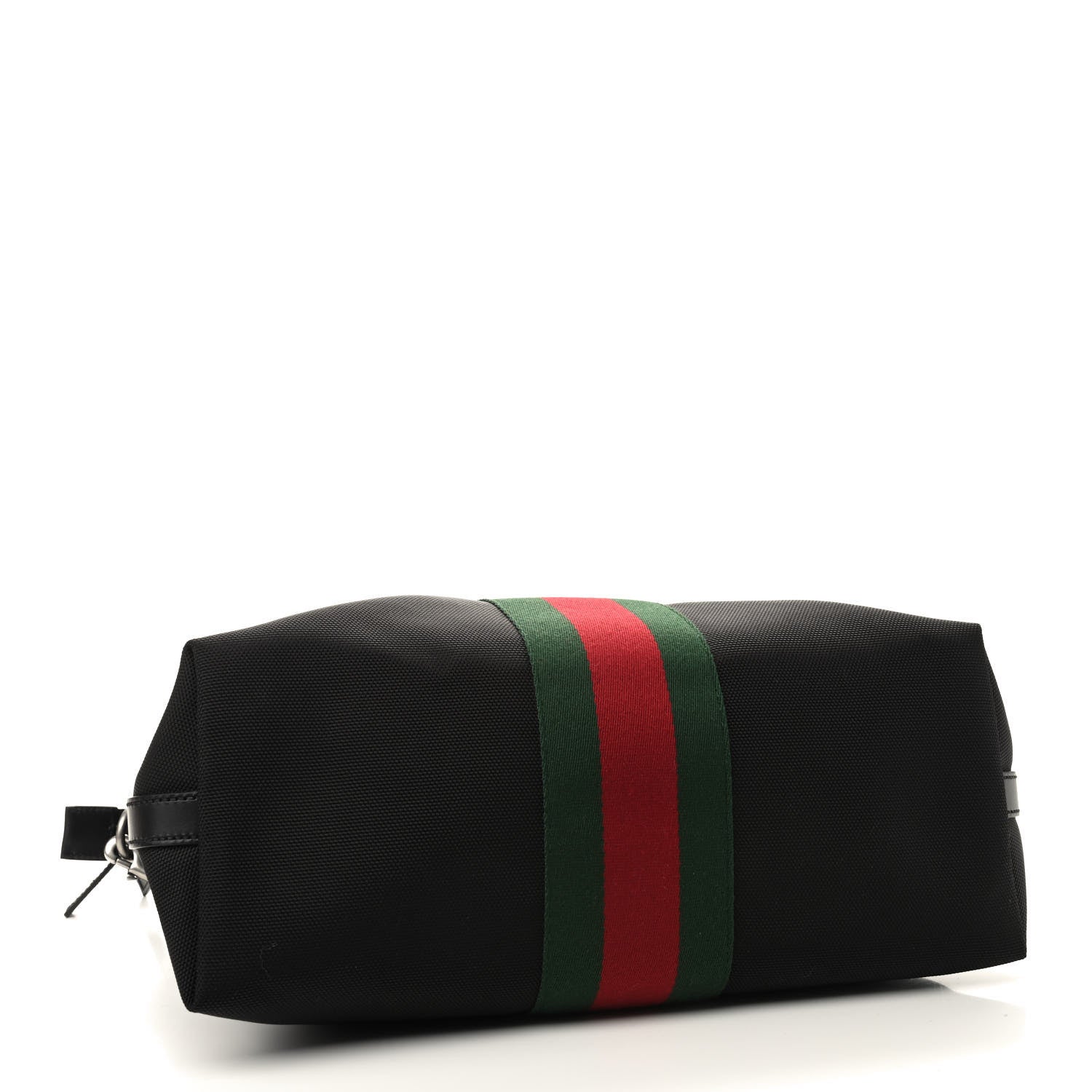 Gucci Nylon Web Top Handle Shoulder Bag Black 4 of 9