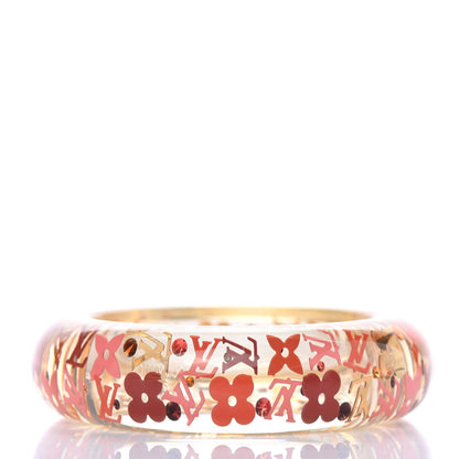 Louis Vuitton Resin Swarovski Small Inclusion GM Bracelet Tangerine 2 of 4