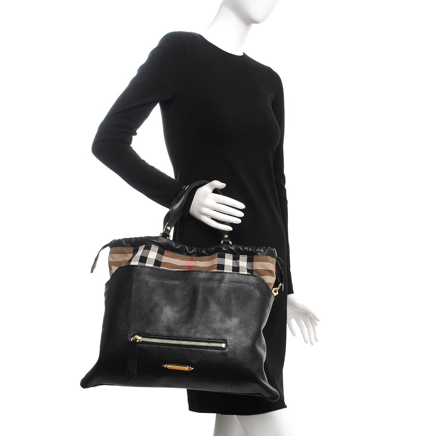 Calfskin House Check Big Crush Black