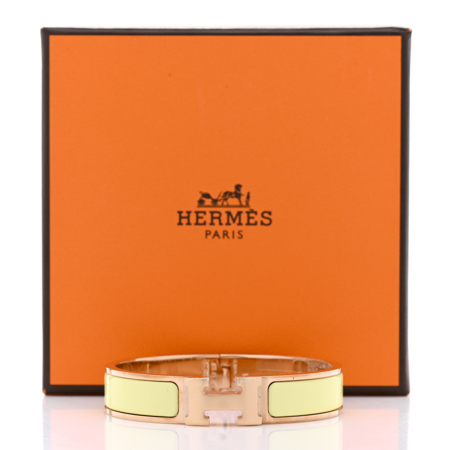 Enamel Narrow Clic Clac H Bracelet PM Poussin