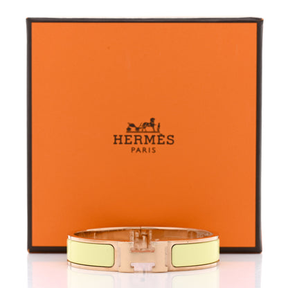 Hermes Enamel Narrow Clic Clac H Bracelet PM Poussin 7 of 7