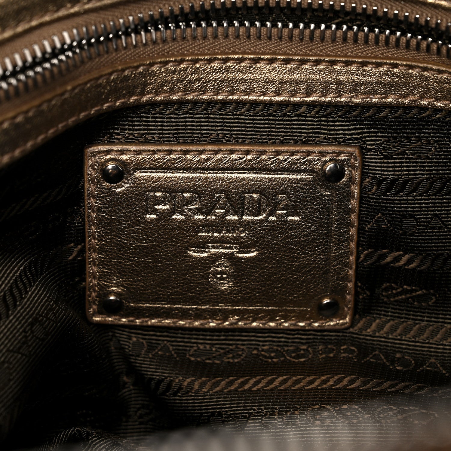 Prada Lace Pizzo S Bowler Gold 6 of 11