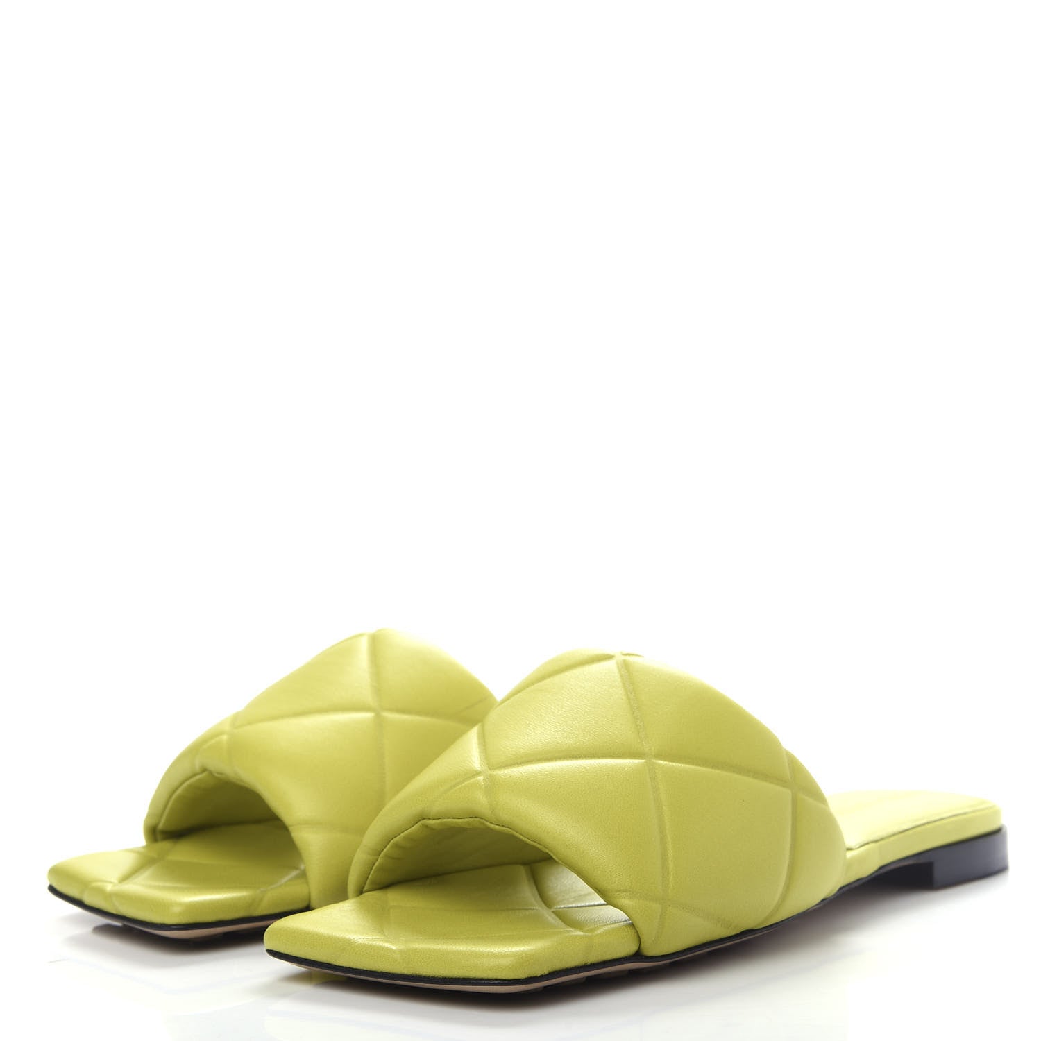 Bottega Veneta Nappa Quilted Rubber Lido Flat Sandals 39 Kiwi 3 of 10