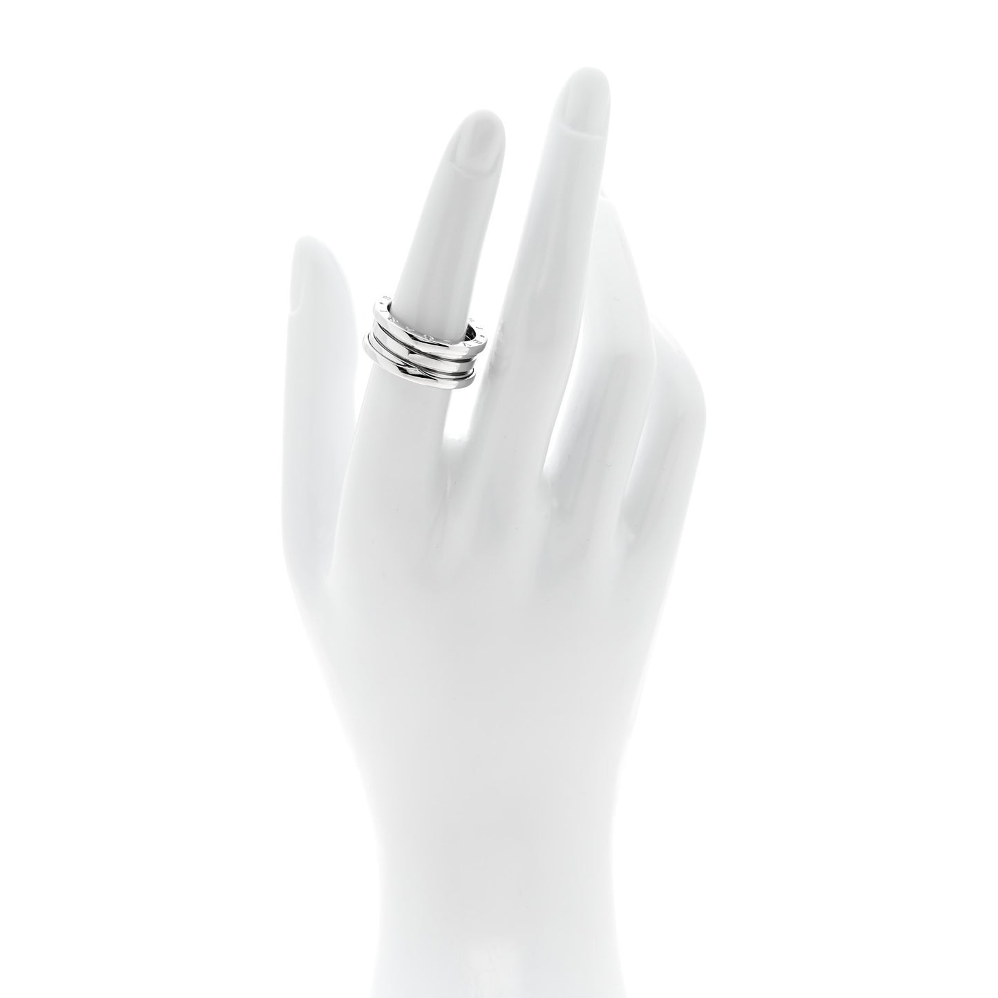 18K White Gold B.Zero1 Two-Band Ring 54 6.75