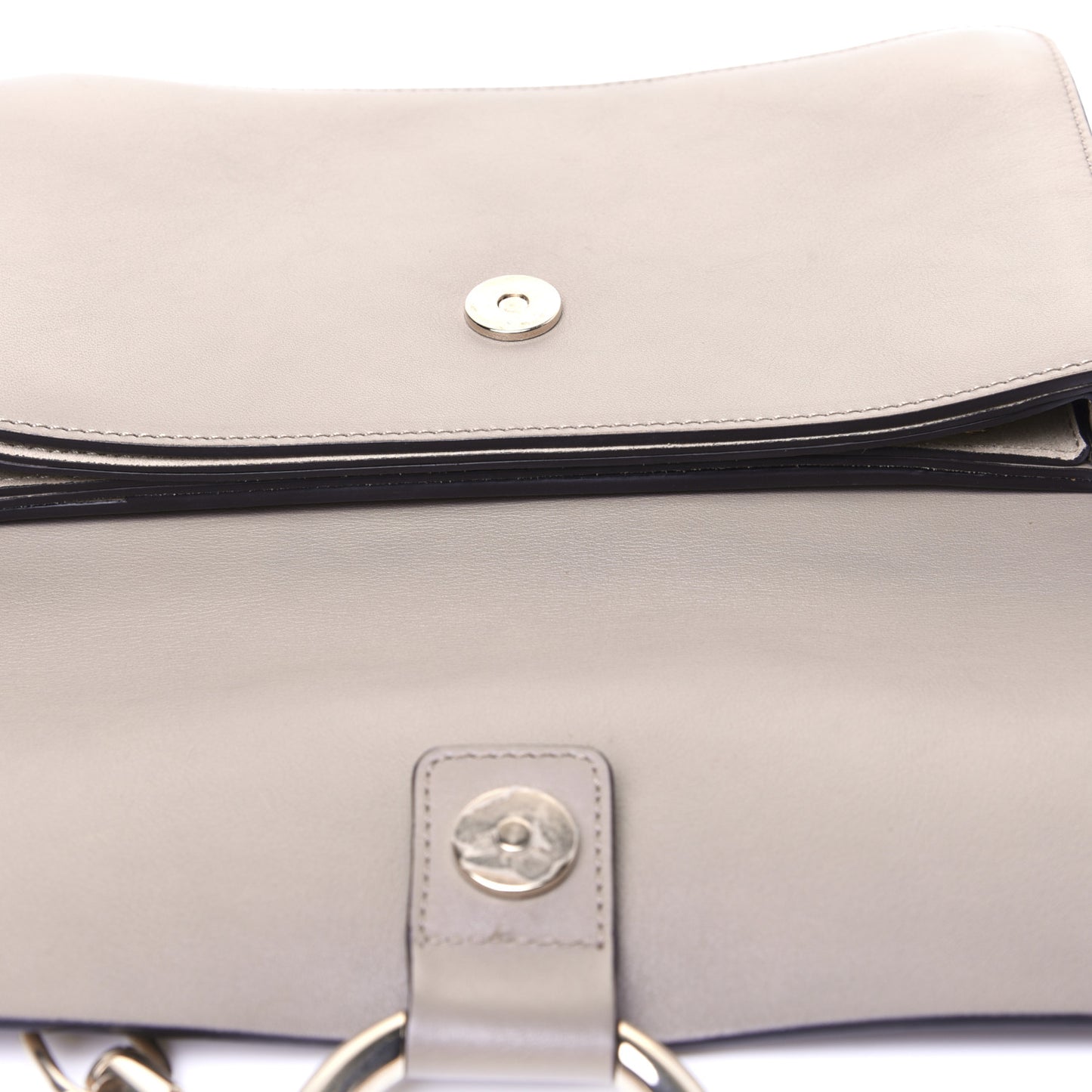 Suede Calfskin Mini Faye Shoulder Bag Motty Grey