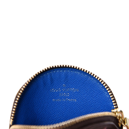 Louis Vuitton Monogram 2019 Christmas Animation Round Coin Purse Blue 5 of 7