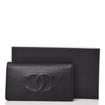 Chanel Caviar Timeless CC Yen Wallet Black 11 of 11