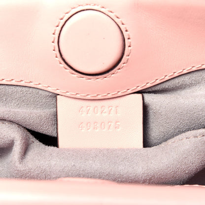 Gucci Nappa Bamboo Web Mini Nymphaea Top Handle Bag Perfect Pink Mystic White 7 of 10
