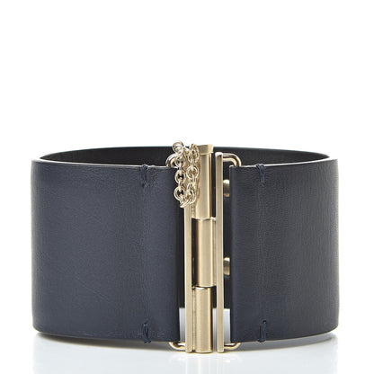 Chanel Calfskin CC Wide Cuff Navy 3 of 6