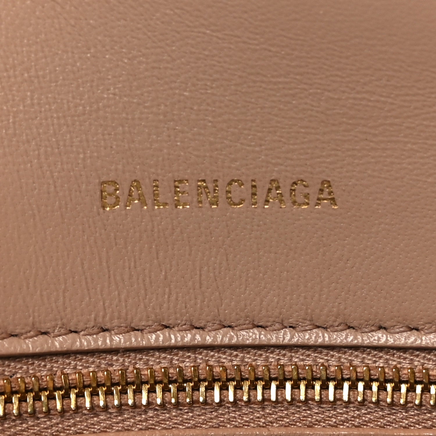 Balenciaga Shiny Calfskin Crocodile Embossed Small Hourglass Top Handle Bag Nude Beige 5 of 8