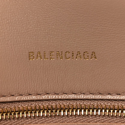 Balenciaga Shiny Calfskin Crocodile Embossed Small Hourglass Top Handle Bag Nude Beige 5 of 8