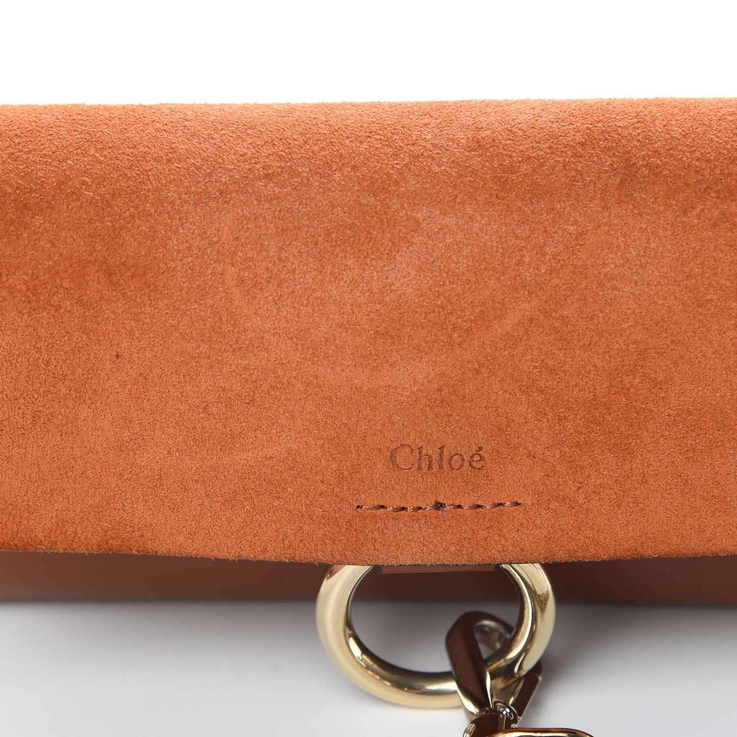 Suede Calfskin Mini Faye Shoulder Bag Tobacco