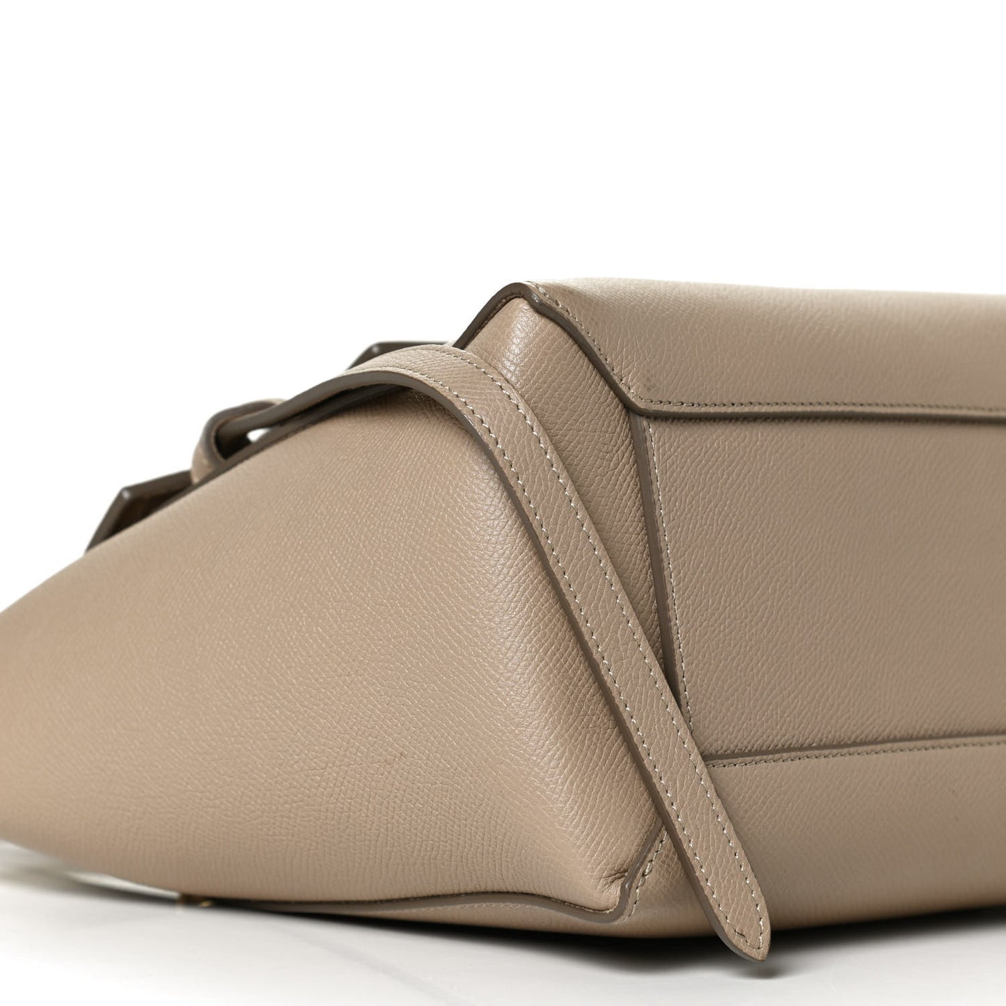 Grained Calfskin Micro Belt Bag Light Taupe