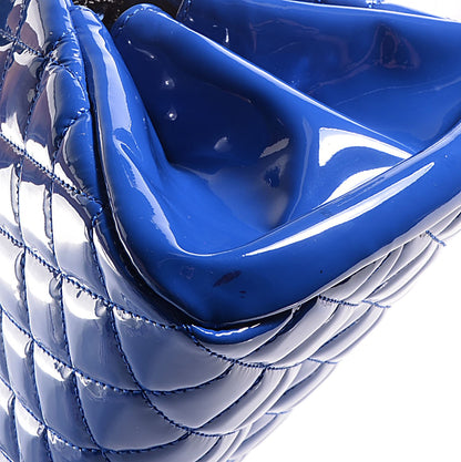 Chanel Patent Quilted Medium Just Mademoiselle Blue 9 of 9
