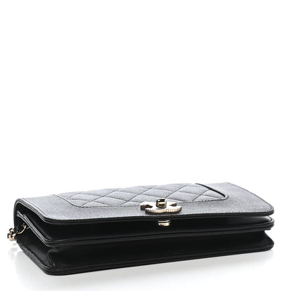 Chanel Caviar Quilted Vintage Mademoiselle Wallet On Chain WOC Black 4 of 10