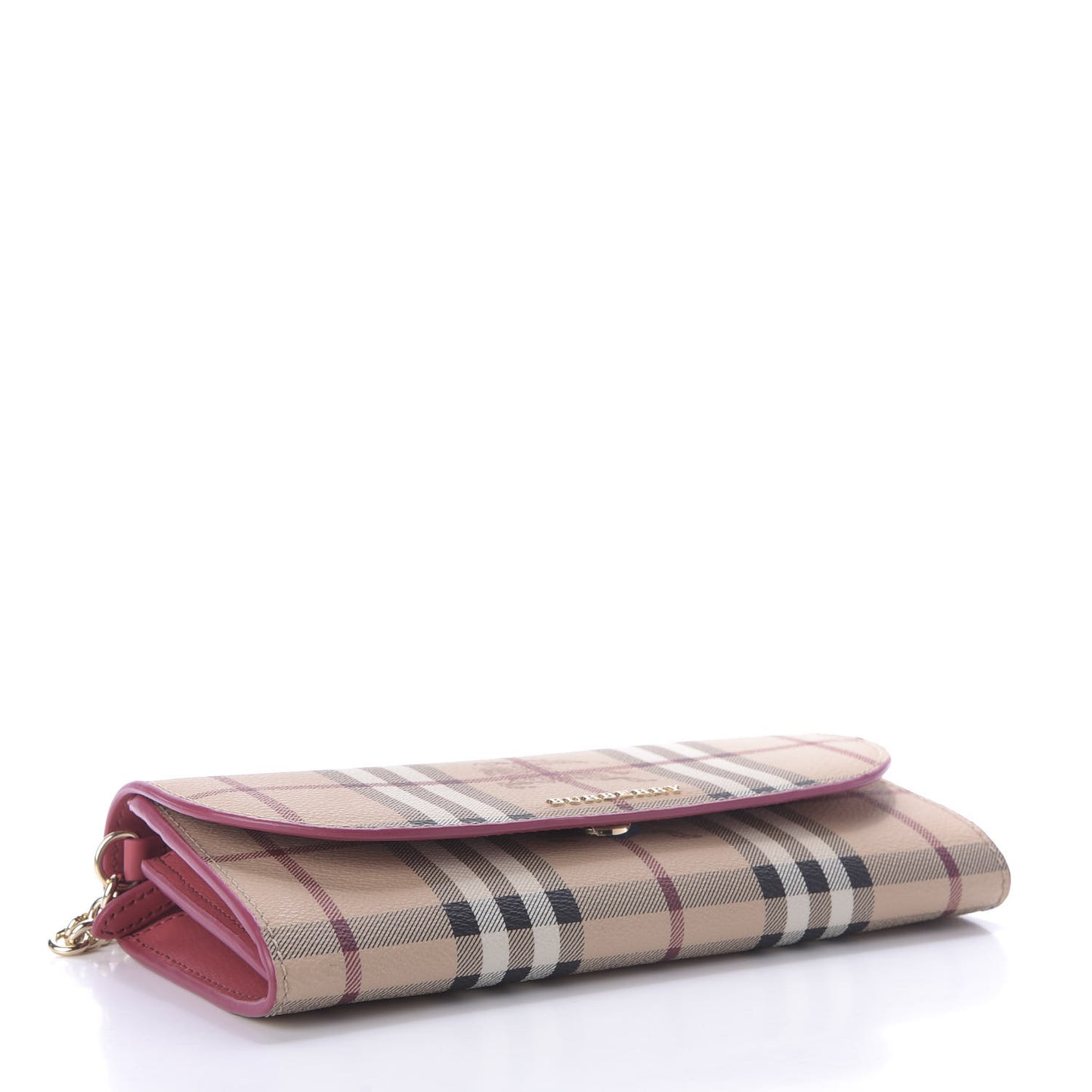 Haymarket Check Henley Wallet On Chain Coral Red