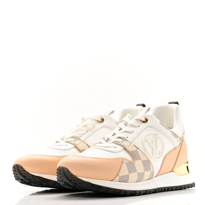 Louis Vuitton Calfskin Damier Azur Run Away Sneakers 39 White 4 of 9