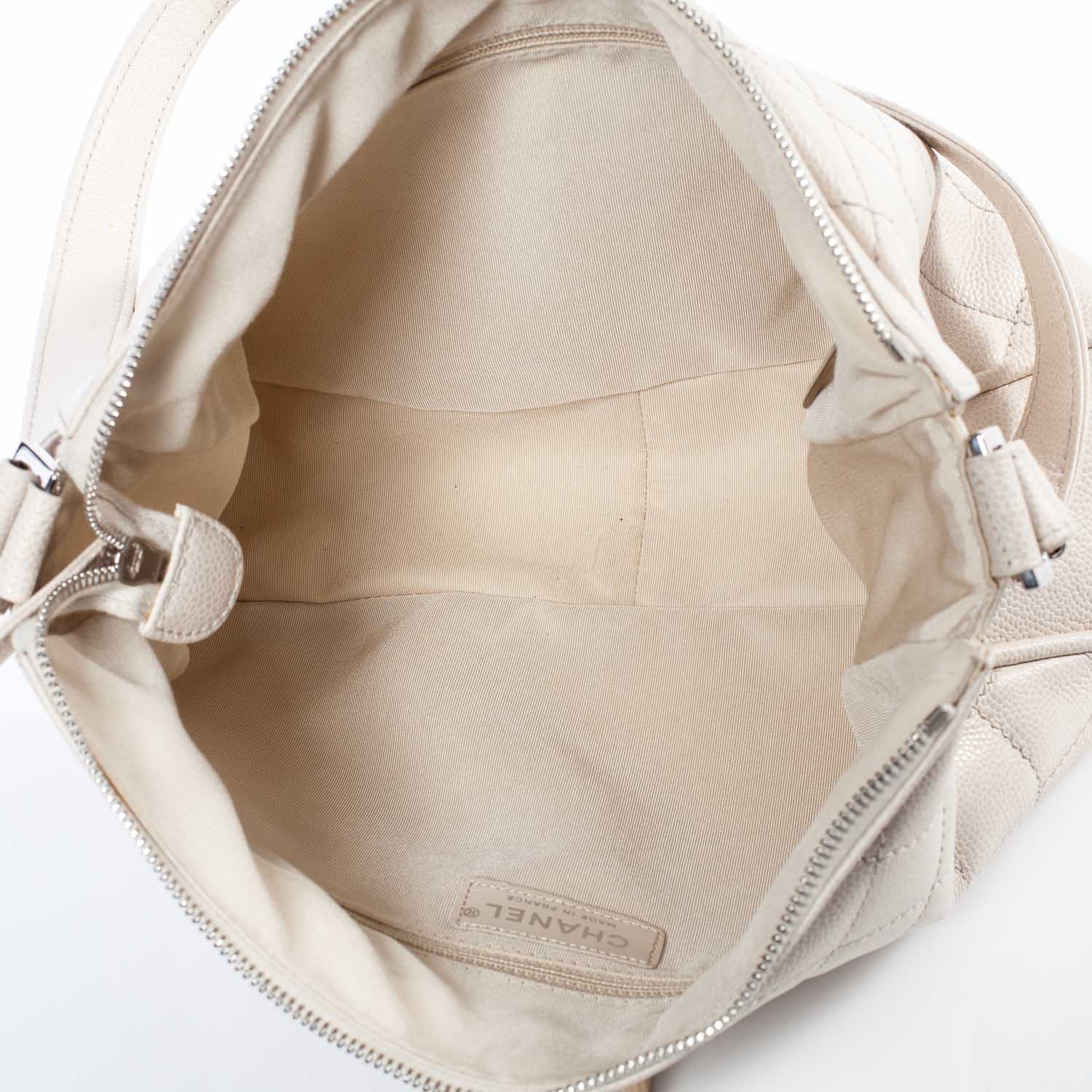 Chanel Caviar CC Hobo Ivory 8 of 9