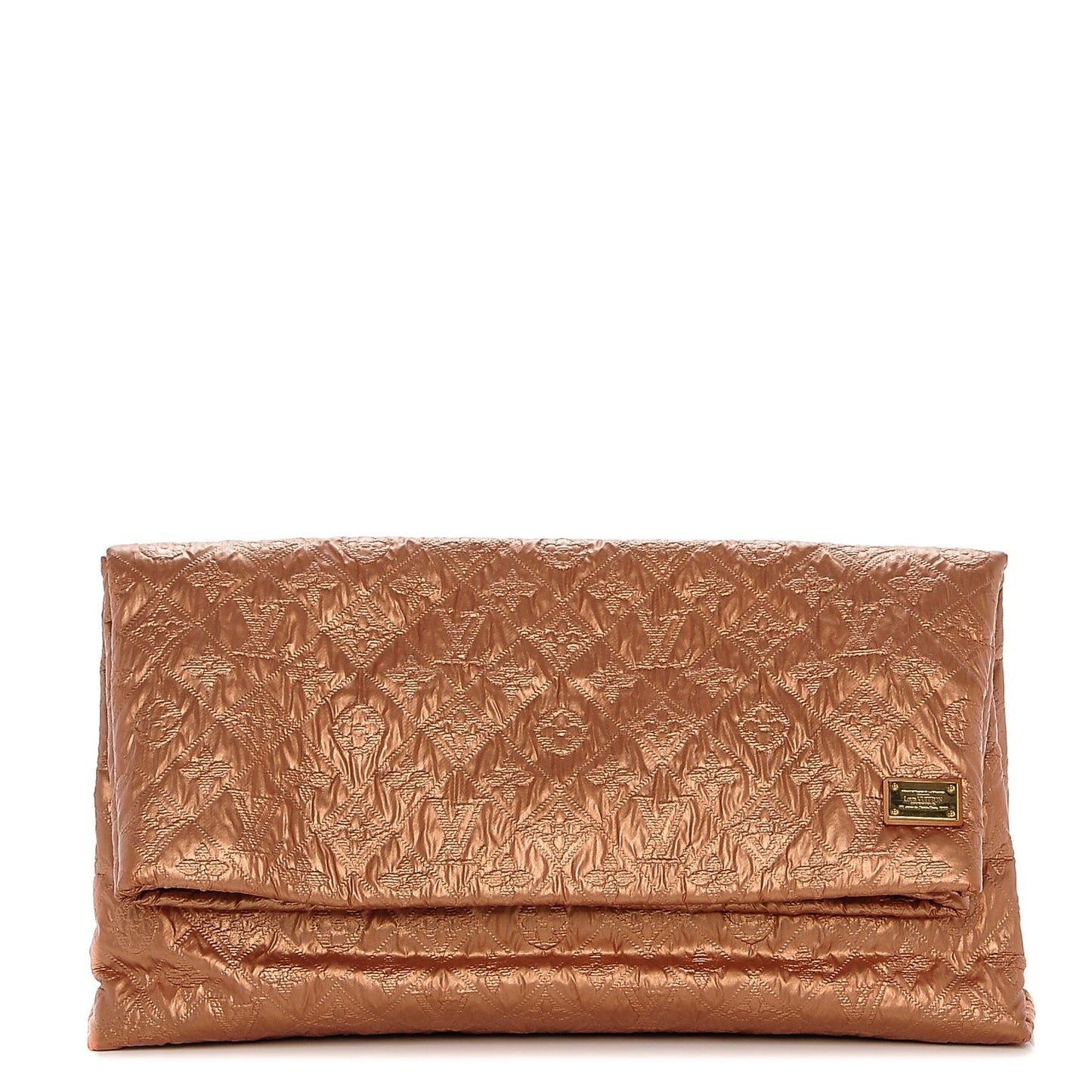 Jacquard Quilted Monogram Limelight Clutch GM Rose Gold