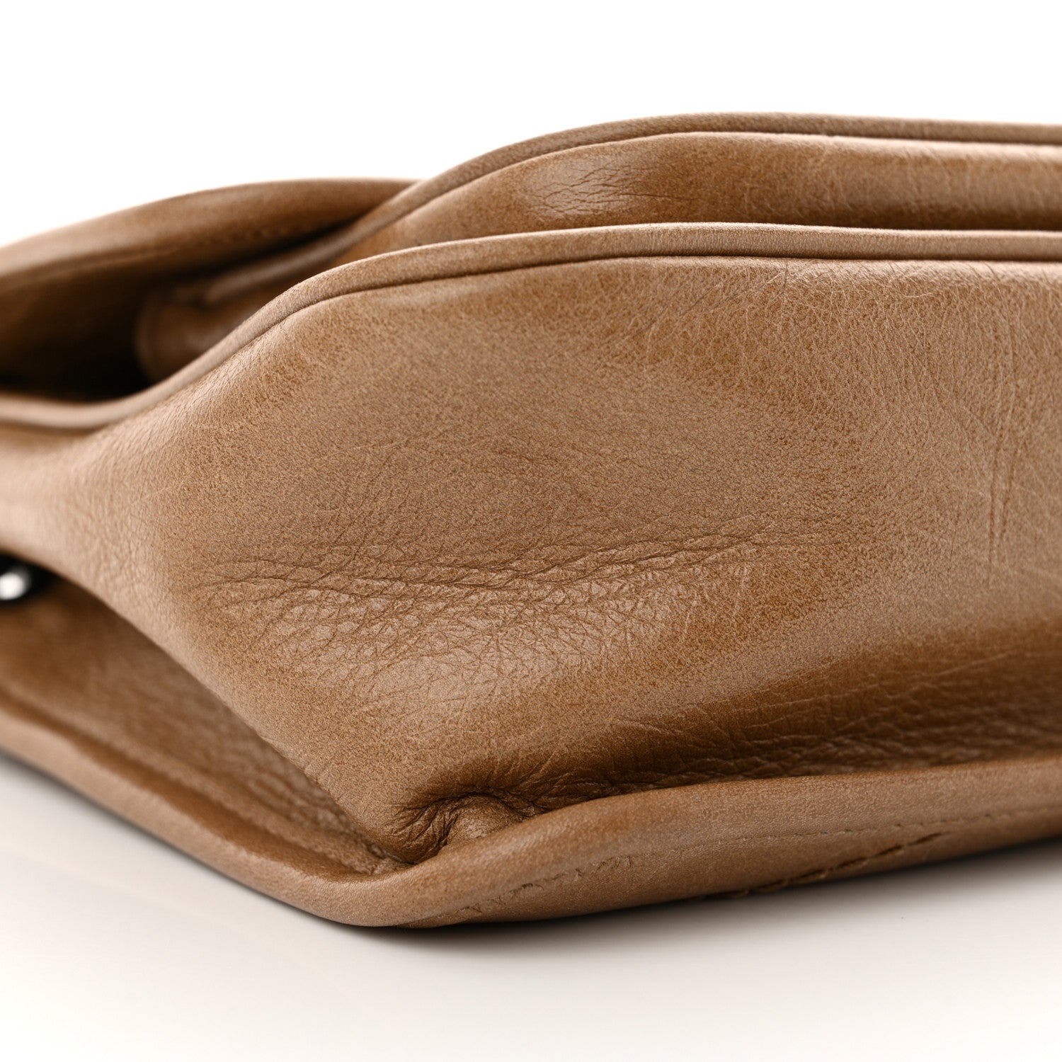 Saint Laurent Crinkled Calfskin Matelasse Monogram Baby Niki Chain Satchel Natural Tan 9 of 10