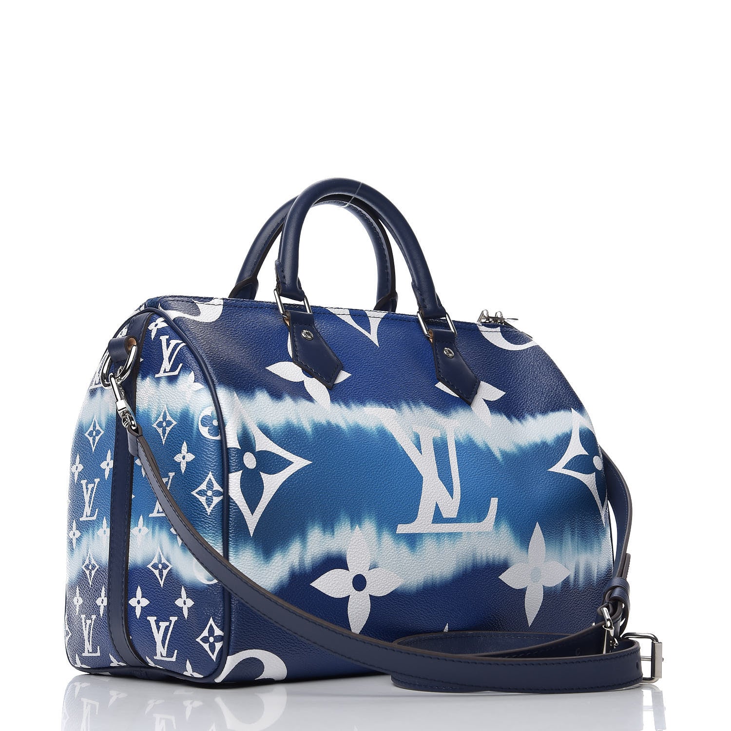 Louis Vuitton Monogram Escale Speedy Bandouliere 30 Blue 2 of 9