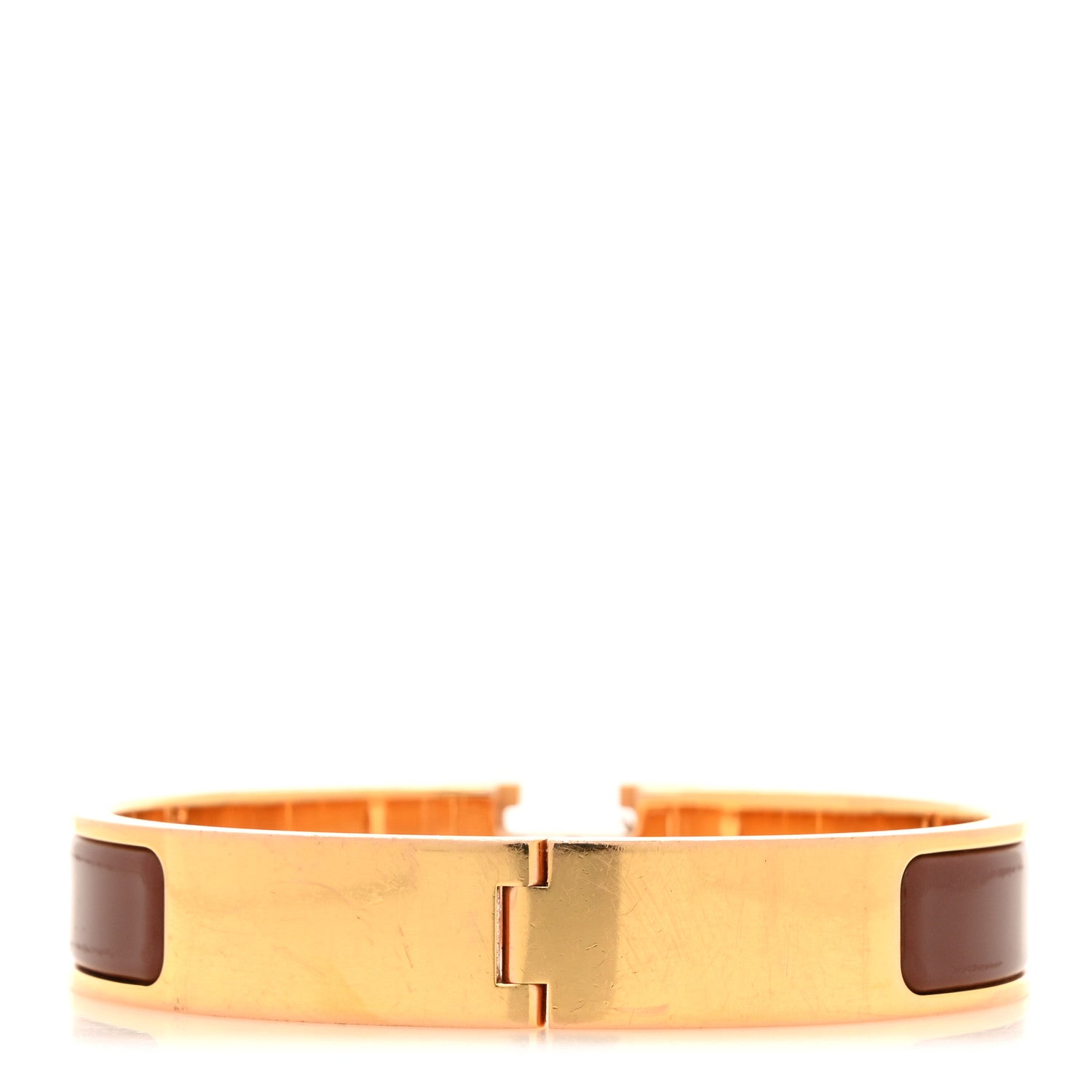 Hermes Enamel Narrow Clic Clac H Bracelet PM Rouge Baroque 4 of 5