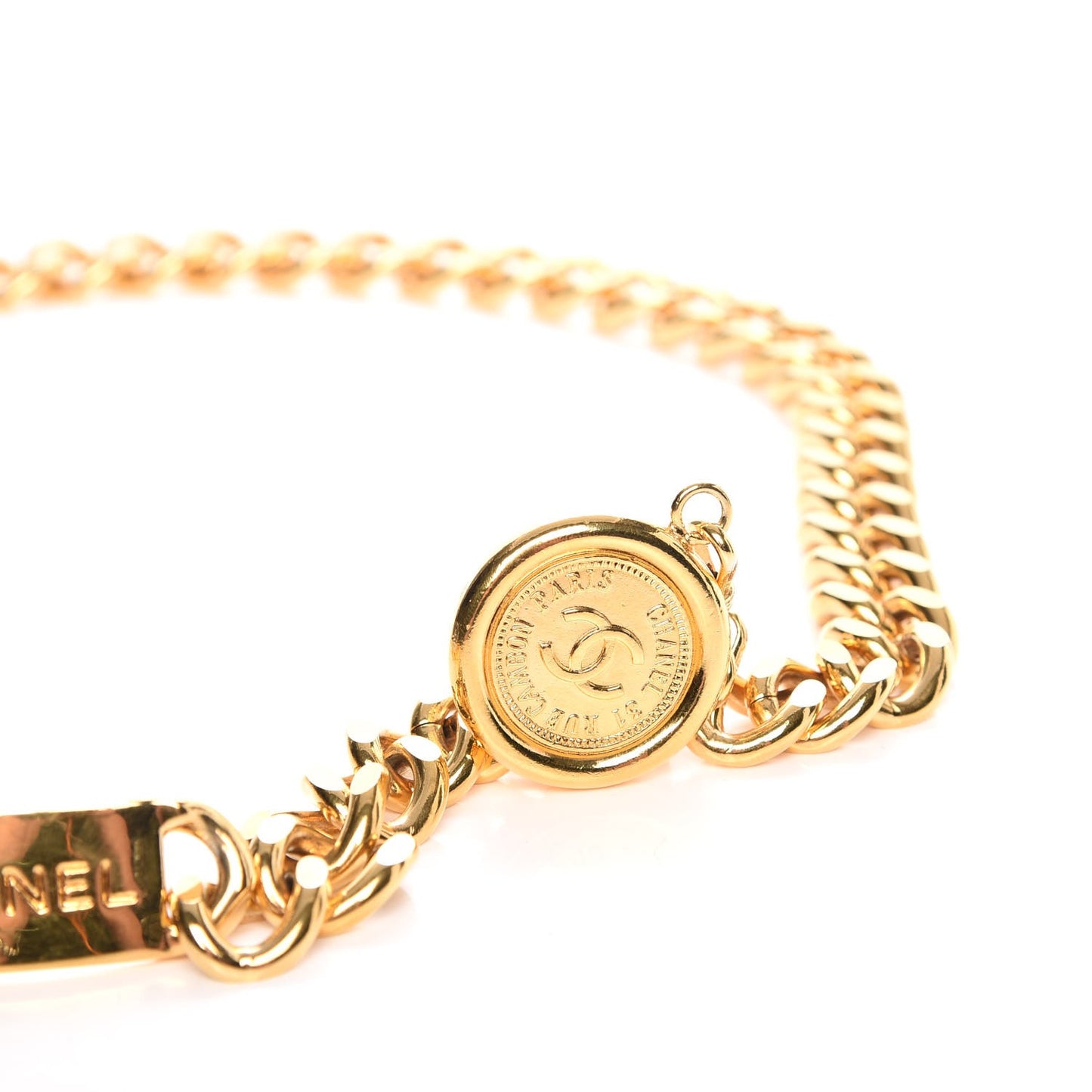 Chain CC 31 Rue Cambon Medallion Belt Gold