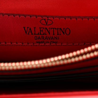 Valentino Garavani Vitello Rockstud Wallet On Chain Rouge Pur 7 of 11
