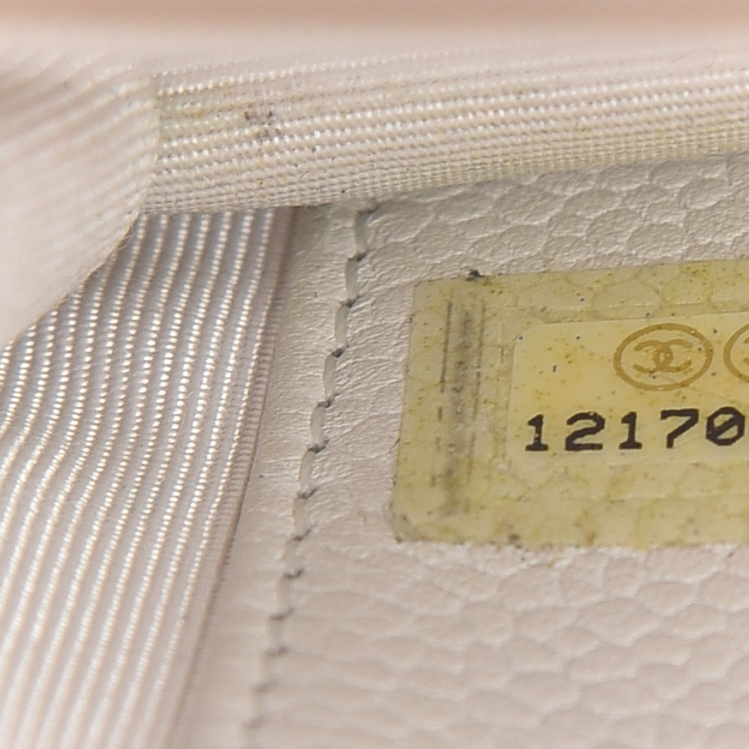 Chanel Caviar Timeless CC Wallet on Chain WOC White 8 of 14