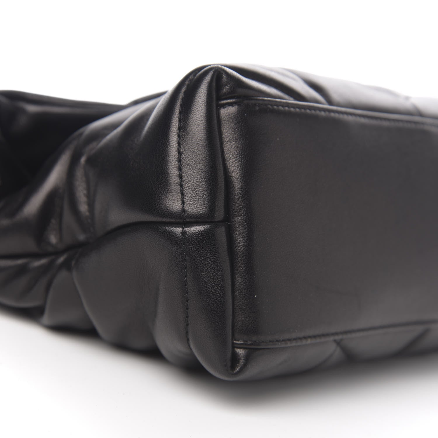 Saint Laurent Lambskin Quilted Small Loulou Puffer Monogram Chain Satchel Black 7 of 9