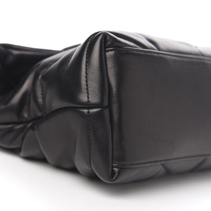 Saint Laurent Lambskin Quilted Small Loulou Puffer Monogram Chain Satchel Black 7 of 9