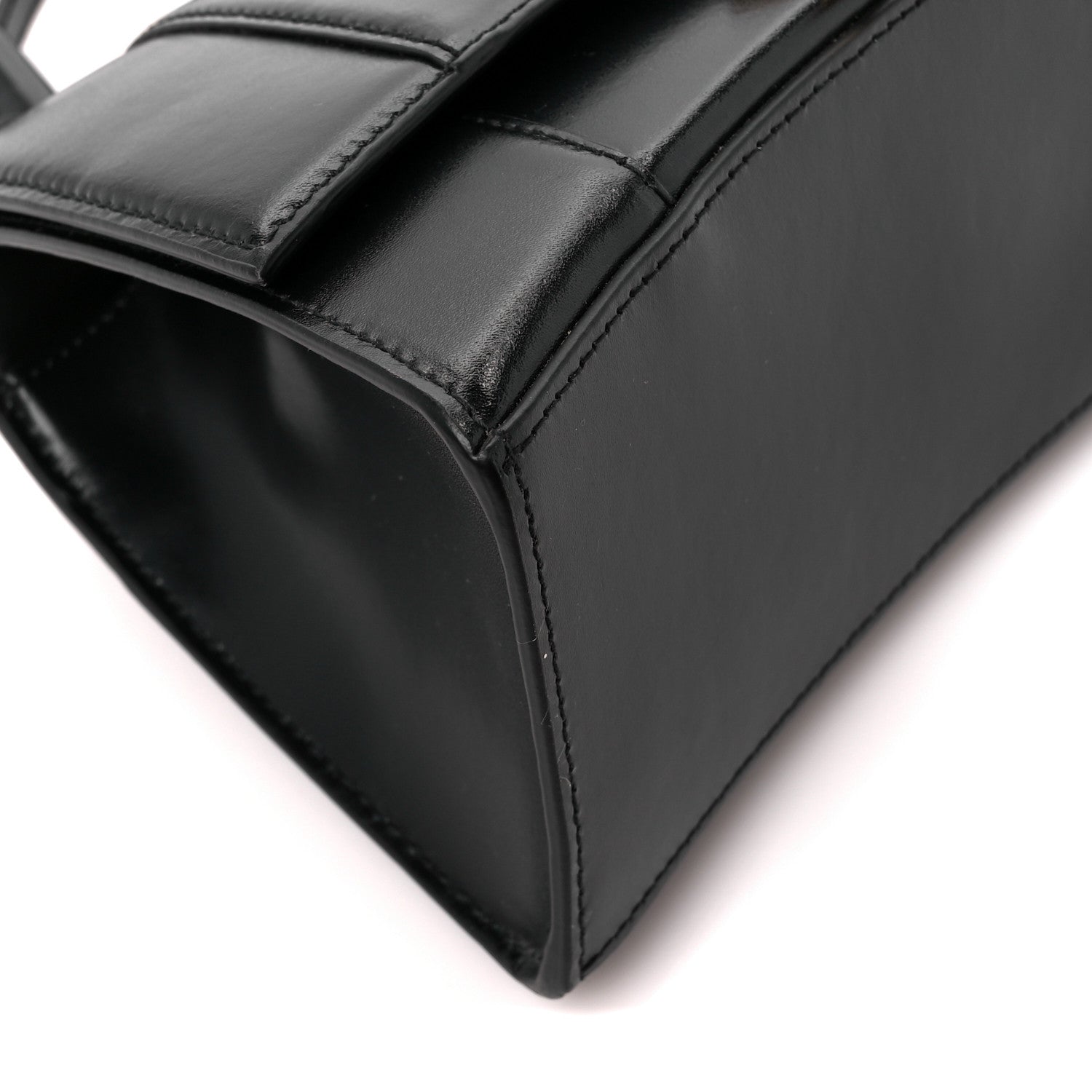 Balenciaga Shiny Box Calfskin Small Hourglass Top Handle Bag Black 9 of 10