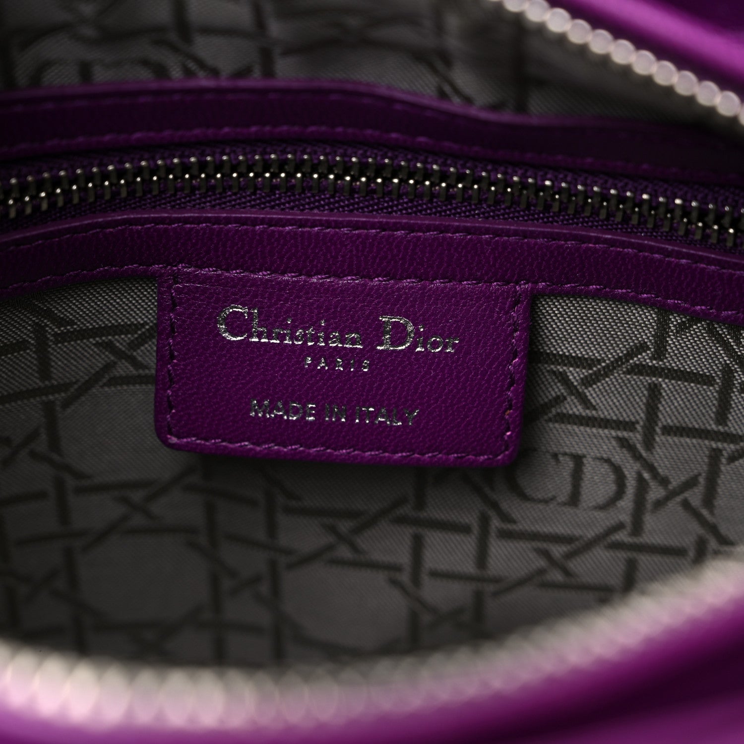 Christian Dior Lambskin Cannage Medium Lady Dior Purple 6 of 10