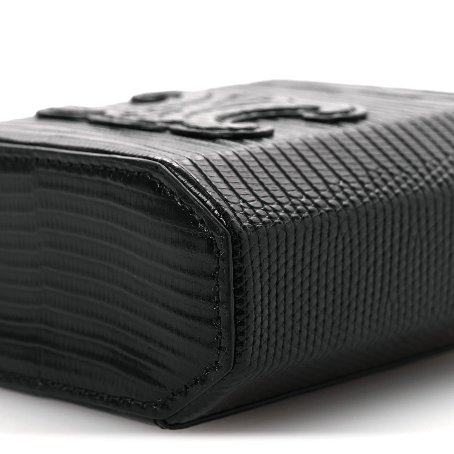 Celine Lizard  Triomphe Mini Vanity Case Black 10 of 11