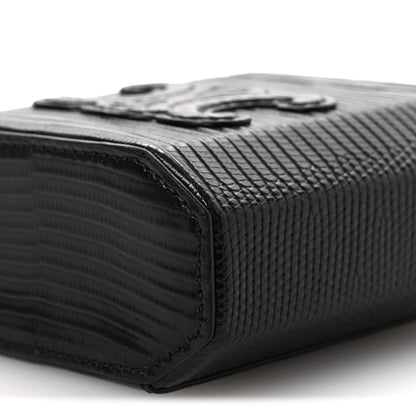 Celine Lizard  Triomphe Mini Vanity Case Black 10 of 11