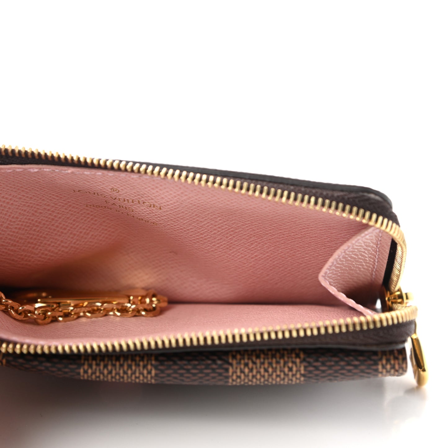 Damier Ebene Recto Verso Card Holder Rose Ballerine
