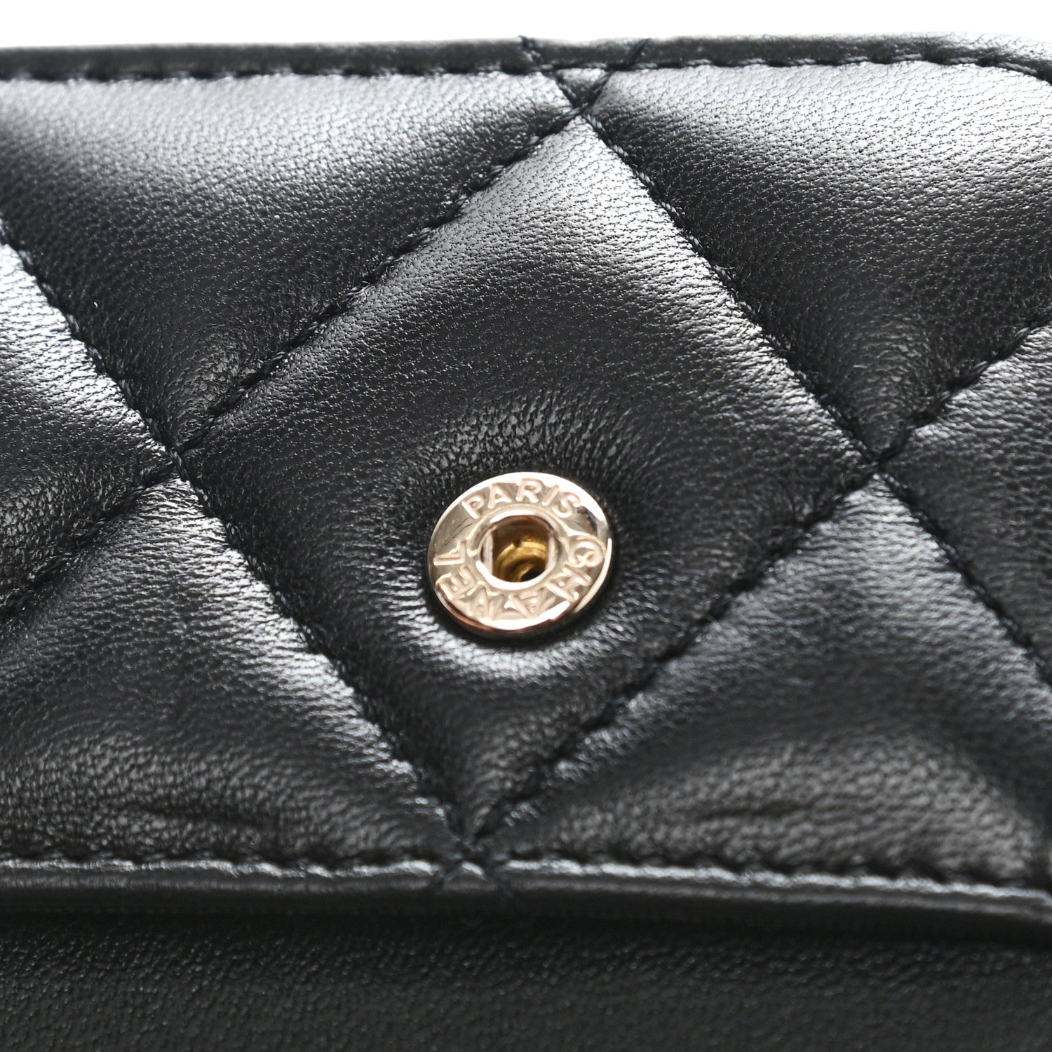 Chanel Lambskin Quilted iPhone XII Pro Holder With Chain Black 7 of 7