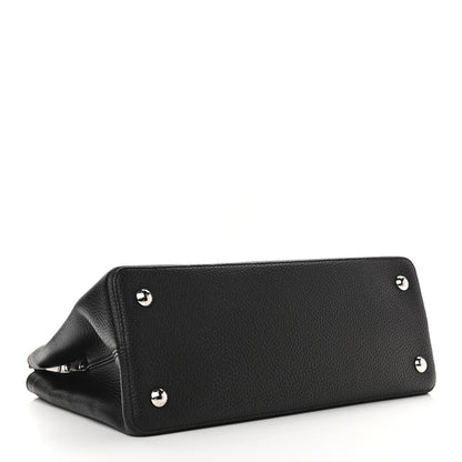 Louis Vuitton Taurillon Ayers Capucines MM Black 4 of 9