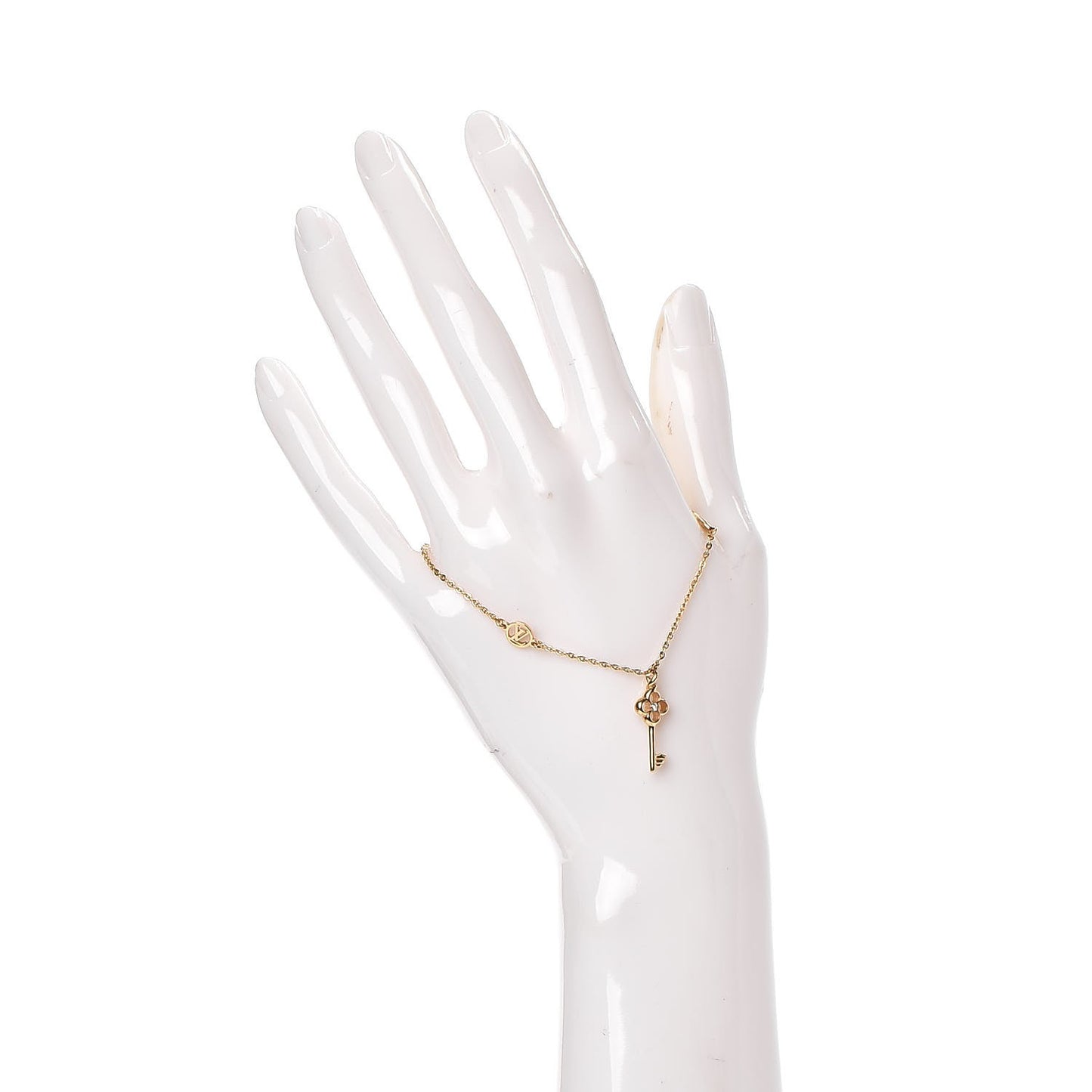 Swarovski Crystal Lady Lucky Key Supple Bracelet Gold