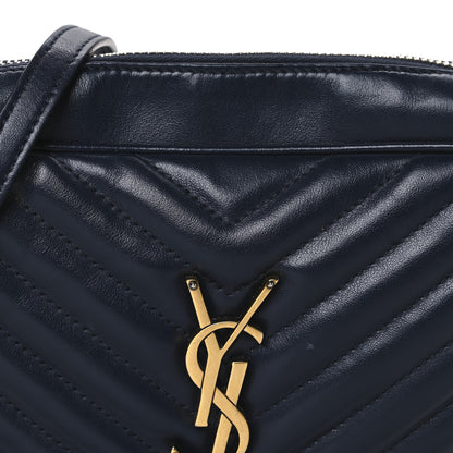 Saint Laurent Calfskin Matelasse Monogram Lou Camera Bag Deep Marine 8 of 12