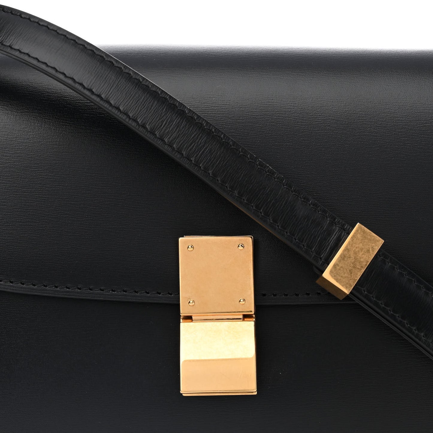 Box Calfskin Teen Classic Box Flap Bag Black
