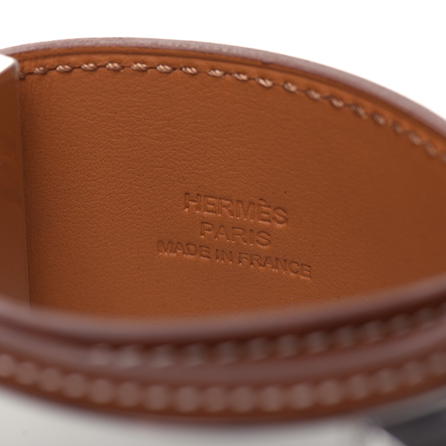 Hermes Barenia Collier De Chien CDC Bracelet L Fauve 4 of 5