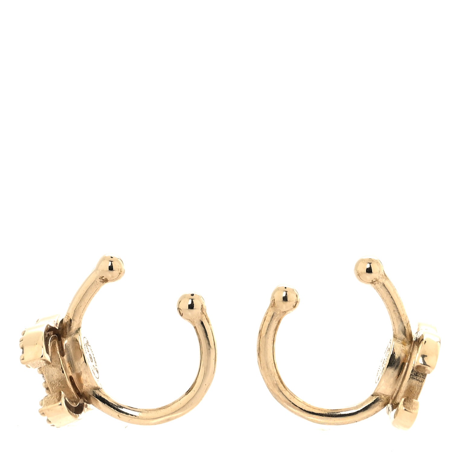 Chanel Metal Strass Lip Ring Set Gold 3 of 5