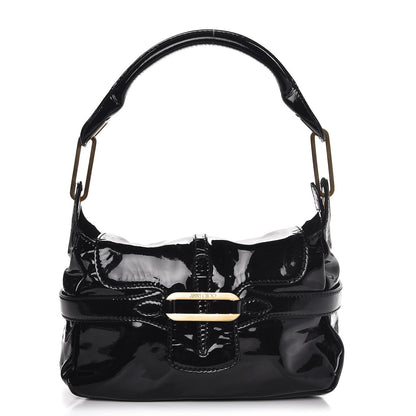 Jimmy Choo Patent Small Tulita Shoulder Bag Black 1 of 7